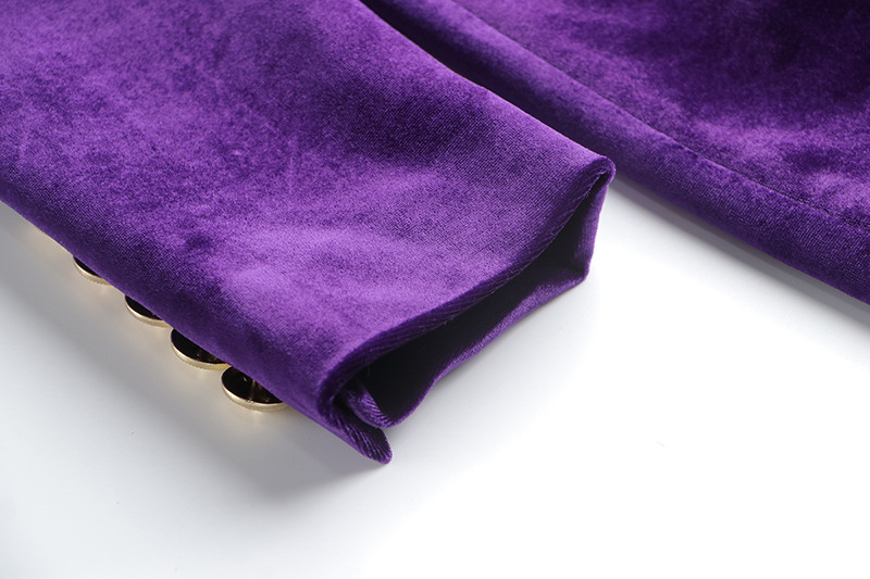 Gonna da donna, design di nicchia, temperamento di fascia alta, abito in velluto sciolto, gonna cappotto viola_voghion.com