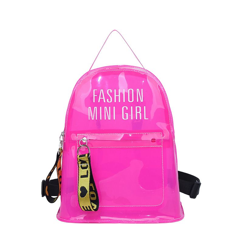 Zaino da donna in gelatina trasparente estivo, stile semplice e alla moda, versione coreana 2024_voghion.com