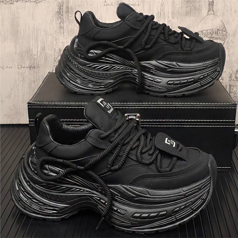 Qualità imbattibile, alla moda e con un tocco di alta qualità, scarpe basse da uomo con suola spessa per papà, scarpe sportive da corsa e casual._voghion.com
