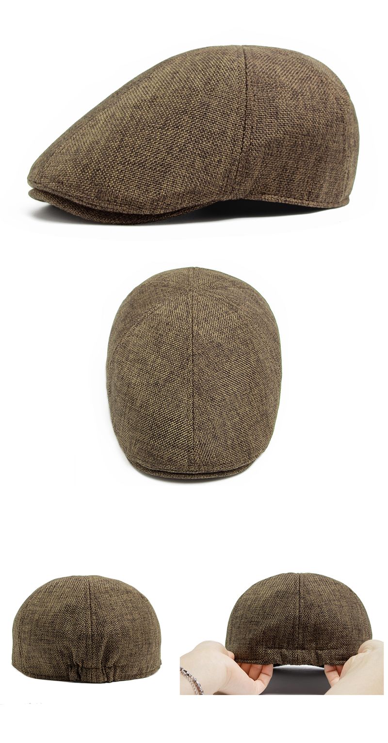 Yeni Gelenler Yeni Yaz Keten Bere Erkek Güneşlik Düz Şapka Kadın Moda Bereler Nefes Alabilir Gazeteci Şapkası Vintage Şapkalar Unisex_voghion.com