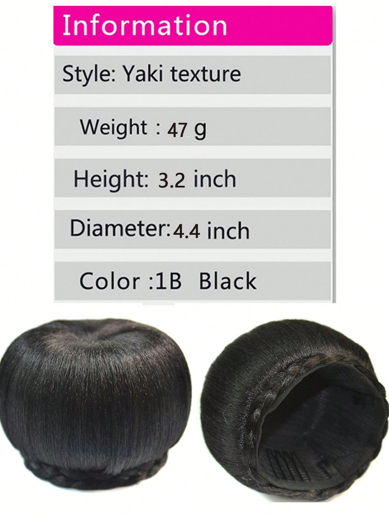 1 gab. elastīgas blondas bulciņas šignona sintētiskās donutu ruļļa šinjona karstumizturīgas matu daļas_voghion.com