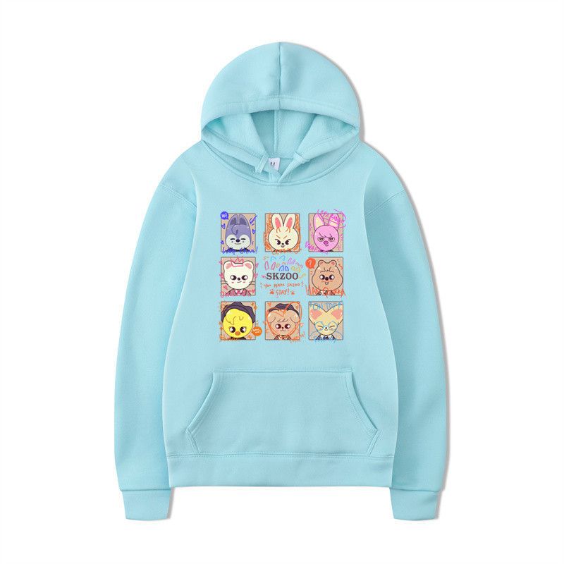Nuova felpa in pile unisex autunno inverno con motivo a gatto dei cartoni animati Skids_voghion.com