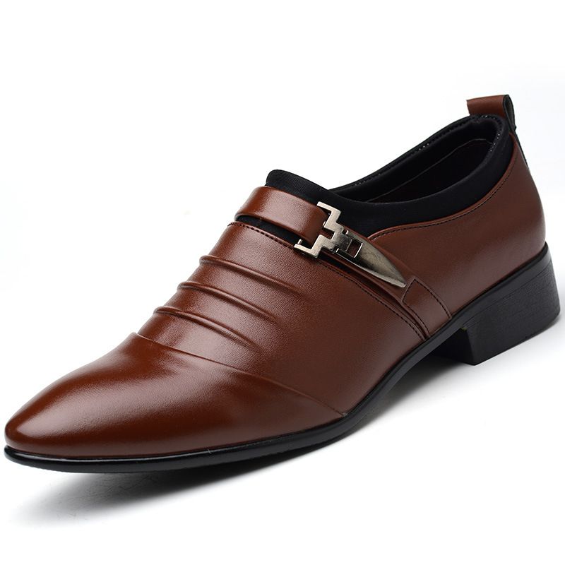 Regal Footwear Große Größe 48 Business Casual Slip-On Jugend Trendy Lazy Spitzschuh Friseur Leder Herrenschuhe_voghion.com