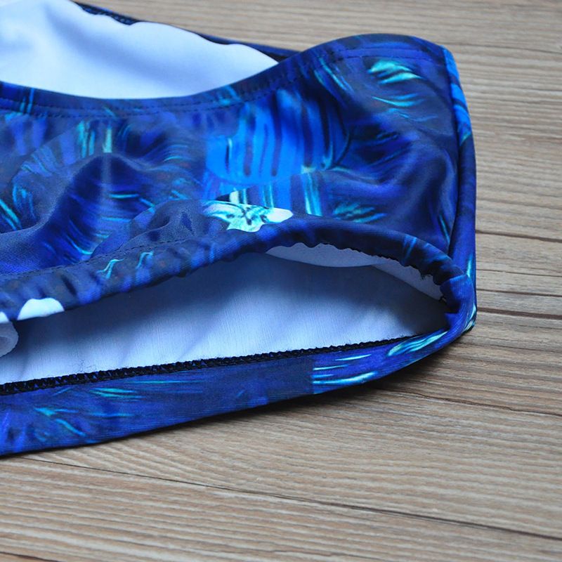 UXH Nordic Men's Green Leaf Fashion Sexy Underwire Enhancing Swim Trunks Summer Trendy Beach Boxer Shorts_voghion.com
