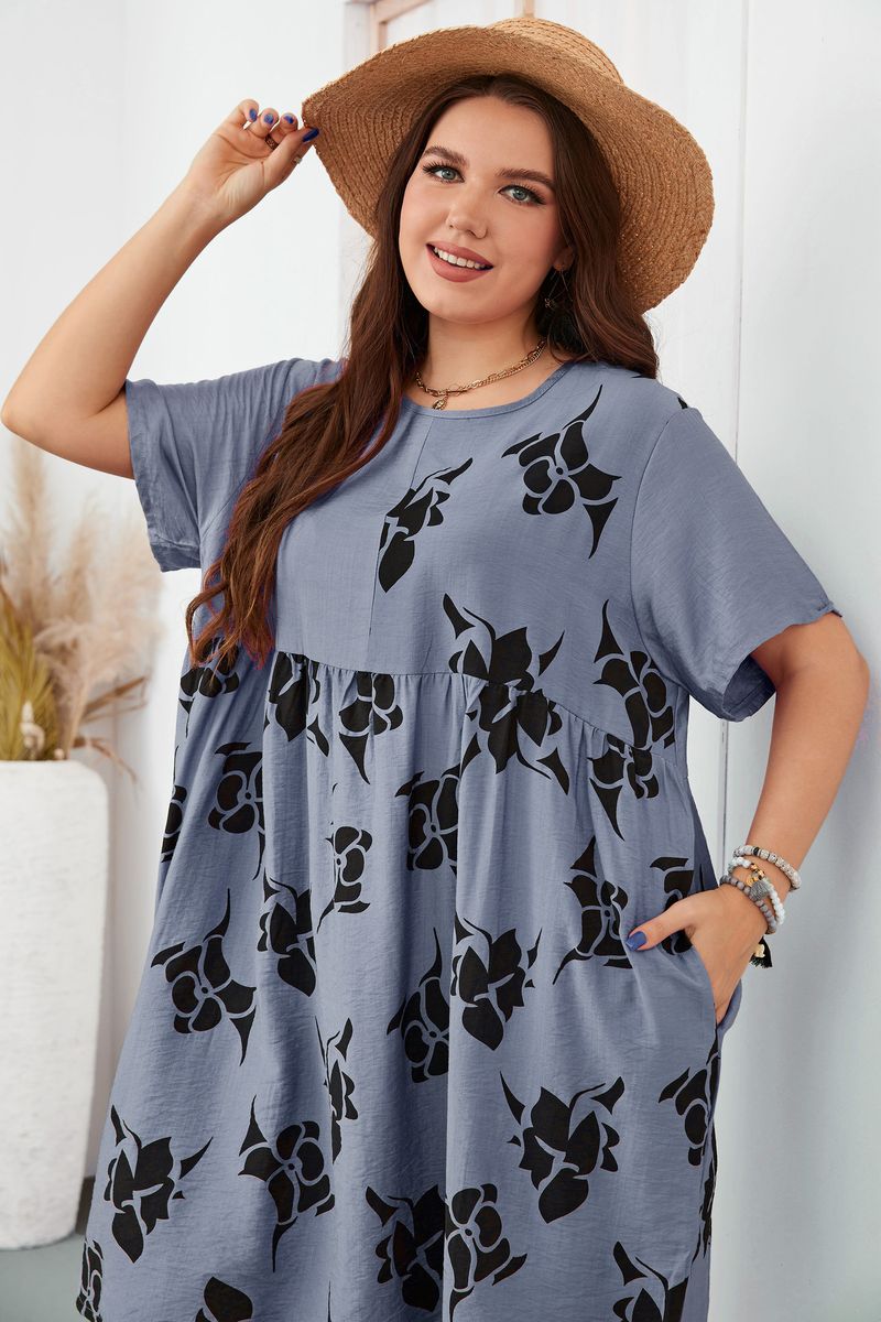 Women's temperament commuting loose plus-size dress women's clothing_voghion.com