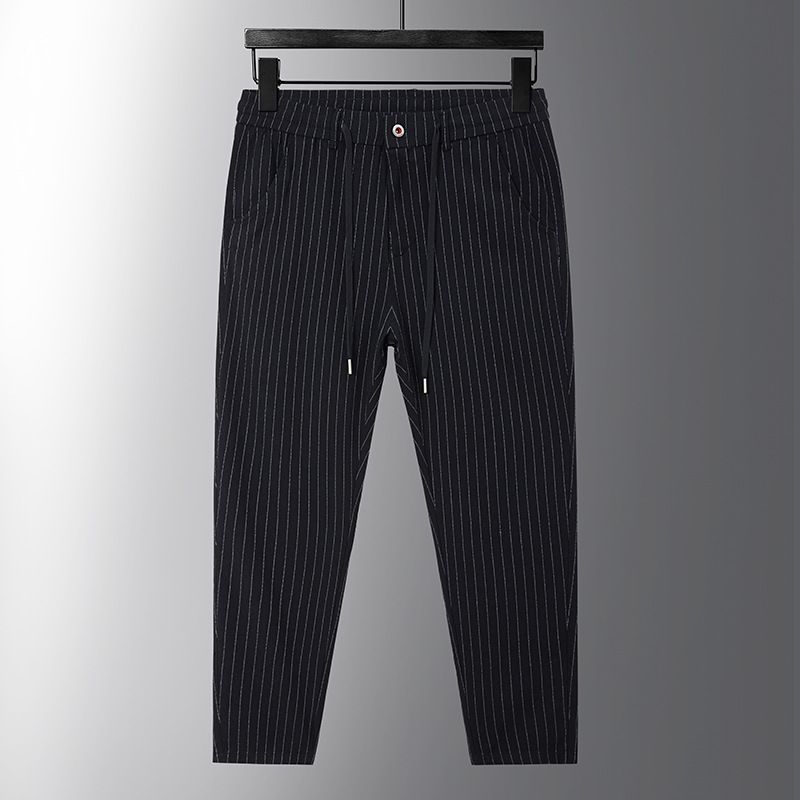 Pantaloni casual elasticizzati a pois, a vita media e alta, taglie forti, da uomo_voghion.com