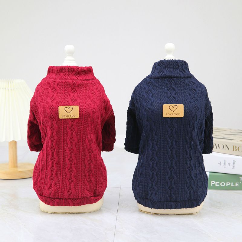 Pet nuovo Teddy piccolo cane pet abbigliamento autunno e inverno 21 quattro colori maglione_voghion.com
