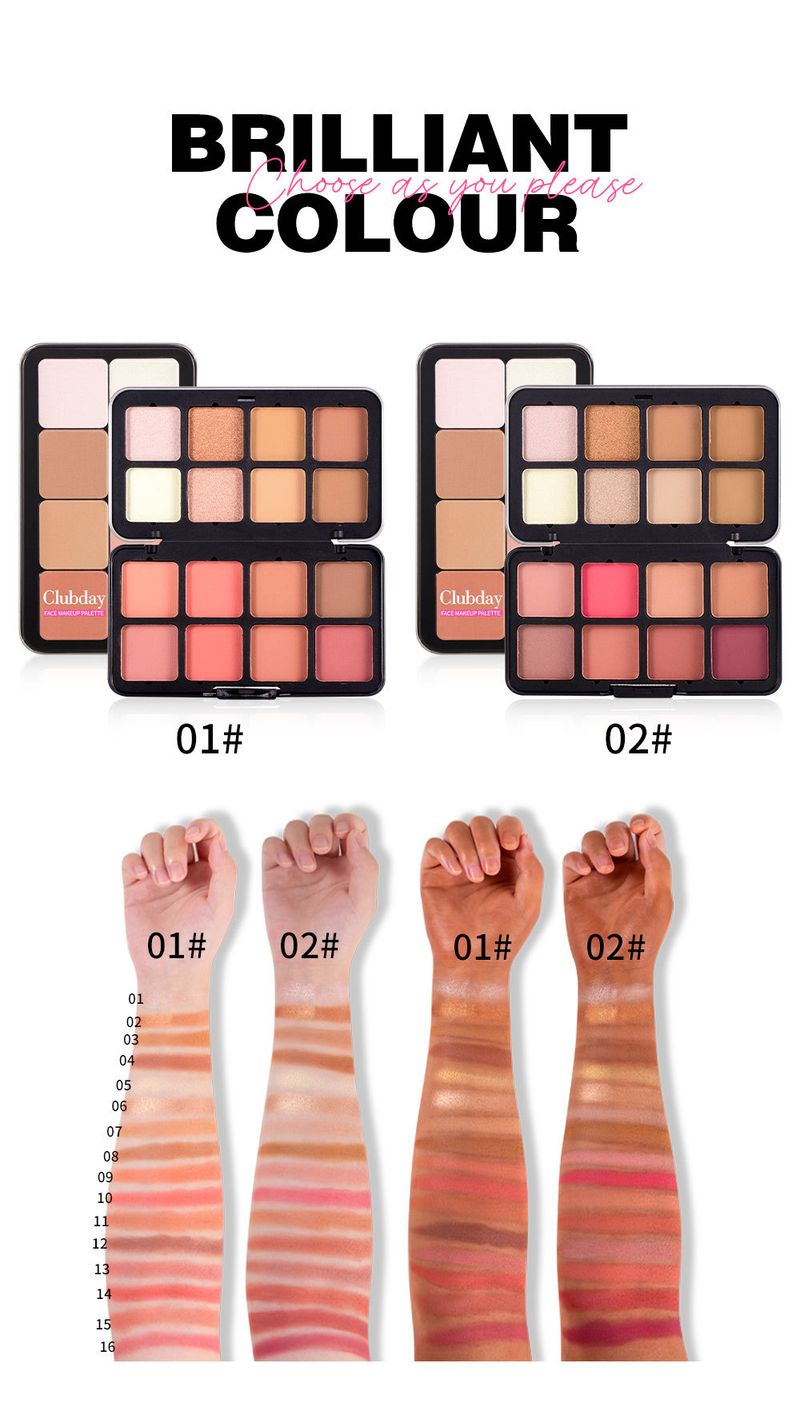 Blush rouge mat surligneur contouring tridimensionnel palette intégrée modification du contour maquillage du visage_voghion.com