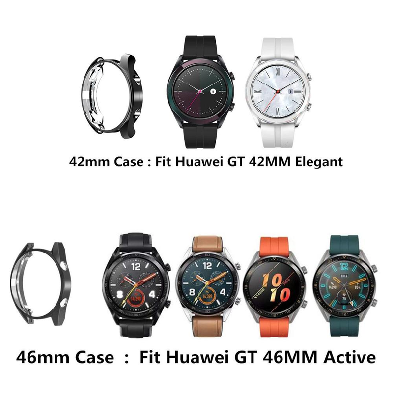Ultra İnce Koruyucu Kılıf için Huawei İzle GT 42 MM Zarif 46 MM Aktif Yumuşak Hollow out İzle Kapak Koruyucu Tampon Kabuk_voghion.com