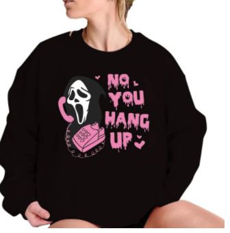 Felpa girocollo con stampa di gatto nero e lanterna, taglia comoda, unisex, autunno inverno_voghion.com