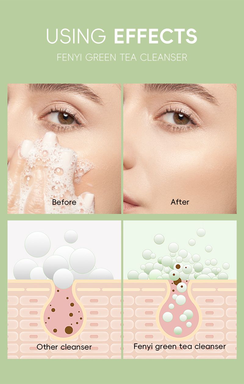 FENYI Green Tea Facial Cleanser 50g Hydrating Cleanser_voghion.com