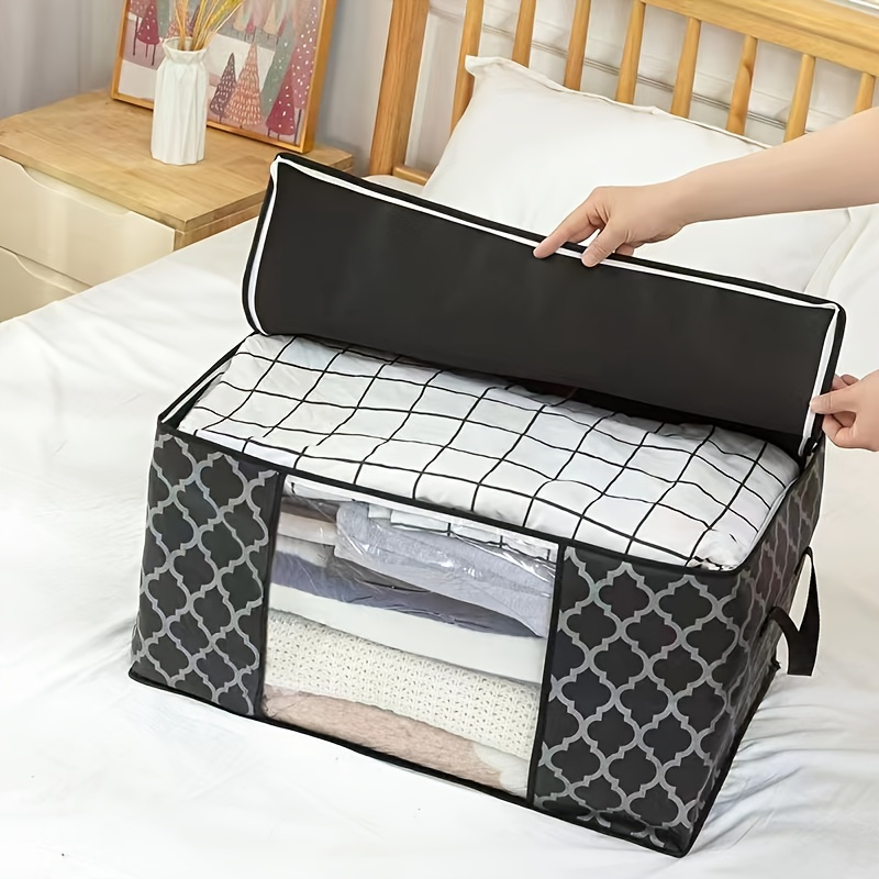 Bolsa de almacenamiento de gran capacidad, organizador con cremallera a prueba de polvo, contenedor acolchado, bolsa de equipaje_voghion.com