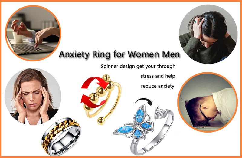 Heiße Verkäufe Titan Edelstahl Angst Drehbare Ringe für Mann Frauen Anti Stress Spinner Kette Punk Zappeln Ring Rock Geschenk_voghion.com
