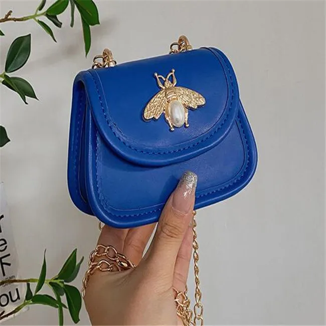 Monedero de abejas para niños, bolso de un solo hombro con cadena para niñas, bolsos de mensajero de diseñador para niños, Mini billetera de princesa para niños 2022_voghion.com