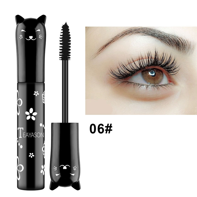 Mascara Färgade ögonsmink Bästa Naturlig Hypoallergen Primer Vattentät Snabbtorka Ögonfransar Förlängning Curlingfest födelsedag kvinna flicka present_voghion.com
