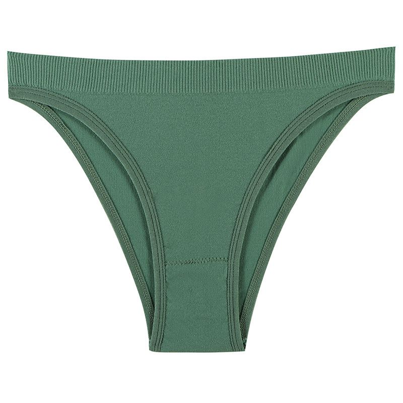 2025d Plus Size Women's Seamless Invisible Solid Color Sexy Elastic T-Back Comfortable Low Waist Underwear_voghion.com