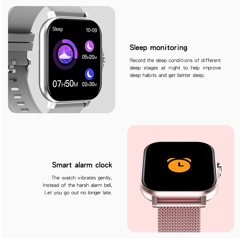 LIGE New Women Watch Men 1.69" Color Screen Full touch Bluetooth Call Smart Bracelet Life Waterproof Fiess Tracker_voghion.com
