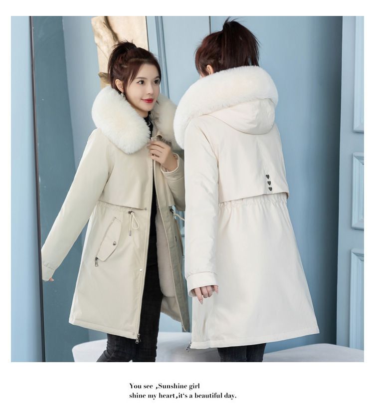 Parka invernale foderato in pile da donna – Piumino oversize con cappuccio e finiture in pelliccia sintetica (nero/beige/kaki/azzurro cielo/caffè) – M/L/XL/XXL/XXXL_voghion.com