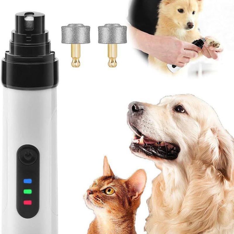 Pet Grinder 2 velocidades USB aparador elétrico gato cachorro polidor cortador de unhas automático_voghion.com