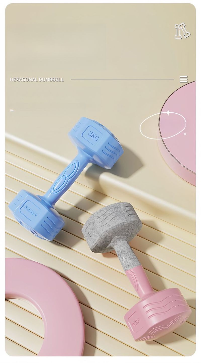New Wom Fitness Home Exercise Eco-fridly Childr's Yoga Kettlebell Style Weight Loss Small Colorful Dumbbells For_voghion.com