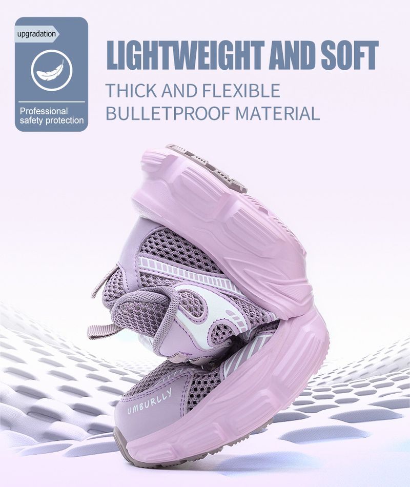 New Women's 4.0 European Standard Kevlar Midsole Safety With Rotating Buttons, Smashing And Anti Stabbing Work Shoes_voghion.com