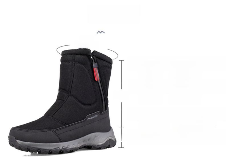 Herrenschuhe Nordost-Winter-Schneestiefel Damen wasserdicht rutschfest Fleece-ed verdickte Herren Baumwolle gepolsterte Schuhe Reiten_voghion.com