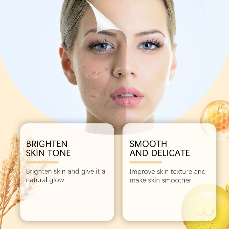 Reis Hunneg Feuchtigkeitsspenderend an ophellend Mask Feuchtigkeitsspenderend, hydratiséierend, pflegend a verbessert de Glanz vun der Gesiichtshaut_voghion.com