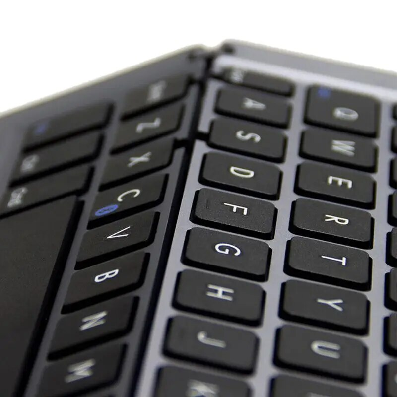 Tragbare Mini Drahtlose Bluetooth-kompatibel Klapp Tastatur Aluminium Legierung Faltbare Tastatur_voghion.com
