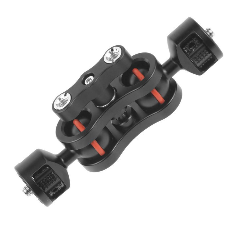 Soporte universal con brazo mágico de doble cabezal, tornillo de 1/4, ajustable 360° para monitor, LED, micrófono, flash, cámara DSLR._voghion.com
