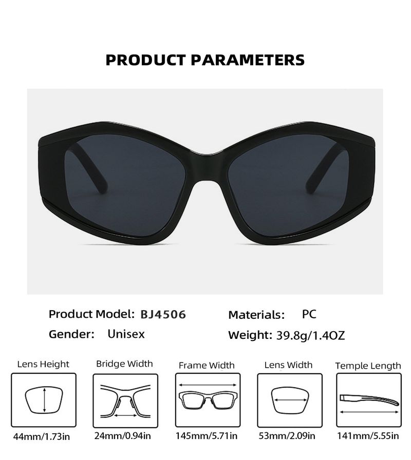 Polygonal Cat Eye Sunglasses - Personalized Stitching & Gradient Color (2025 Trendy INS Style, Fashion)_voghion.com