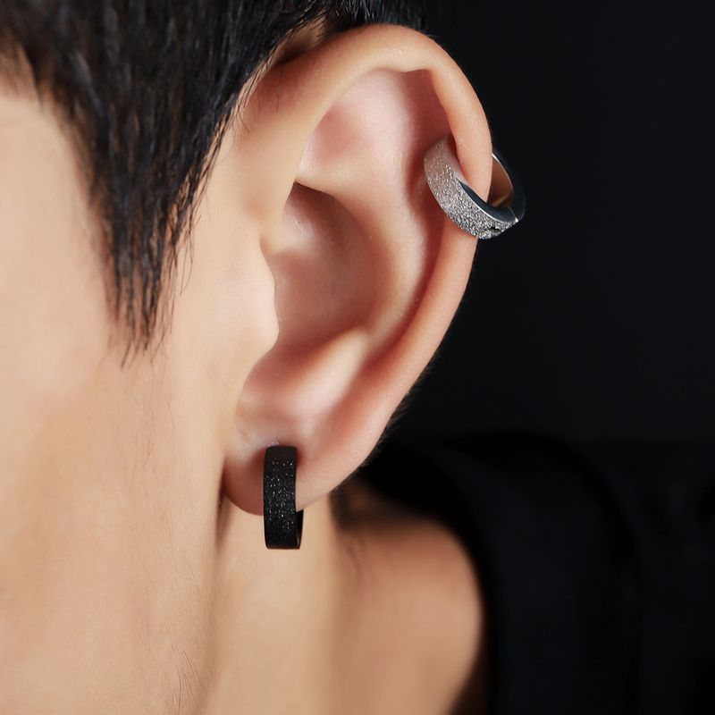 Clip Earrings Titanium Steel Ear Clip Fashion Punk Earrings Without Piercings For Women High End Versatile Ear Bone Clip Simple Earrings_voghion.com