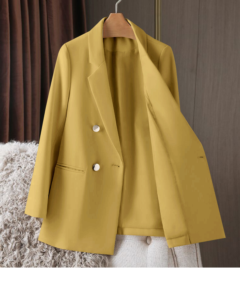 Damenmode Lose weiße Anzugjacke_voghion.com
