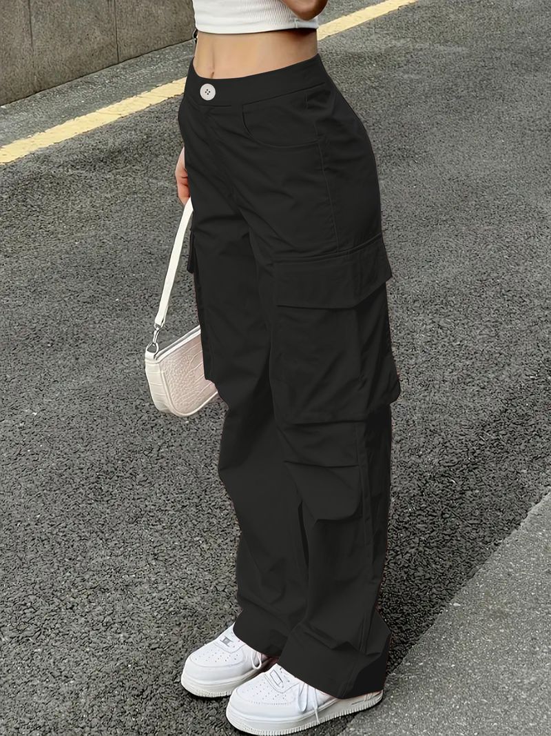 Women's Clothing Casual Overalls Trendy Wide Leg Pants Quick Drying Straight Pants_voghion.com