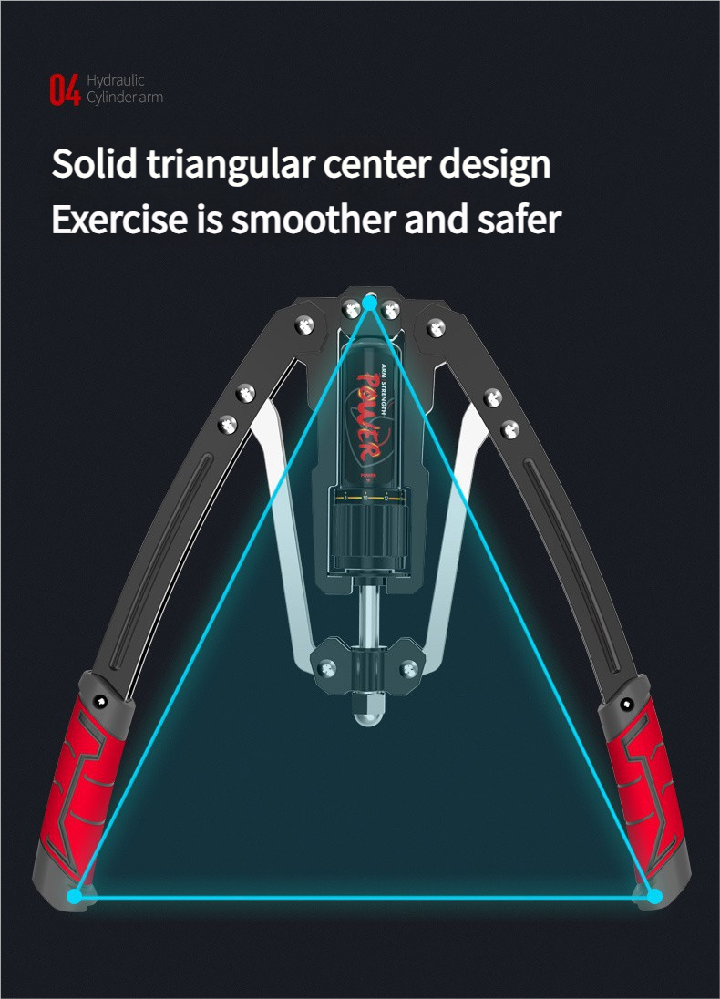 Wzmacniacz hydrauliczny Q8F 200 kg regulowany drążek do ćwiczeń siłowych ramion, ekspander klatki piersiowej, ćwiczenia w domu, ćwiczenia mięśni brzucha_voghion.com