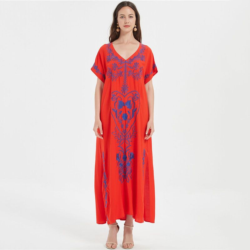 popolare copricostume da spiaggia ricamato in rayon da donna, stile abito ricamato, camicia di protezione solare per bikini al mare, 20 colori_voghion.com