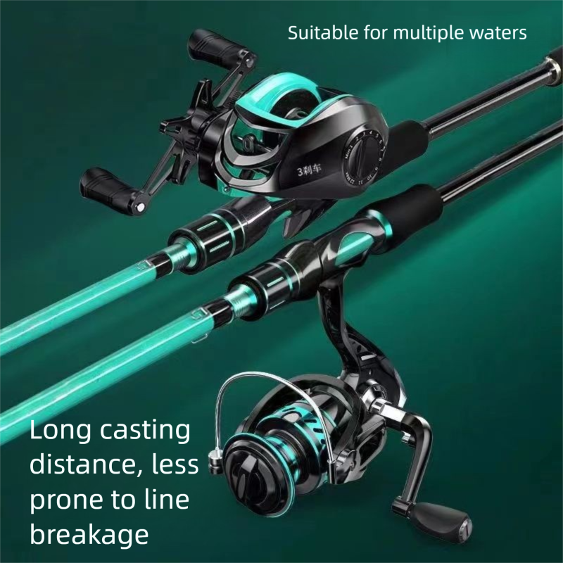 Yongxu Full para iniciantes em fibra de carbono, vara de pesca de fundição longa para mar, carretel de isca, novo conjunto de iscas_voghion.com