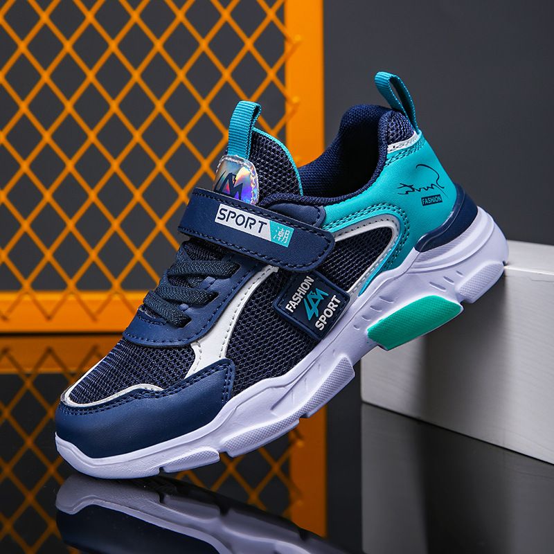 Scarpe da ginnastica sportive per bambini, scarpe da corsa casual in pelle e rete, nuove_voghion.com