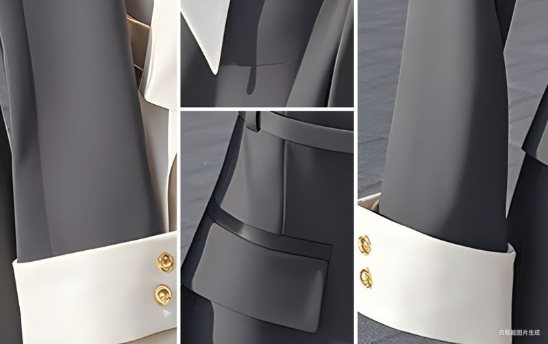 Abbigliamento da donna Giacca da completo nero in due pezzi Design di nicchia da donna Stile coreano Completo con vita_voghion.com