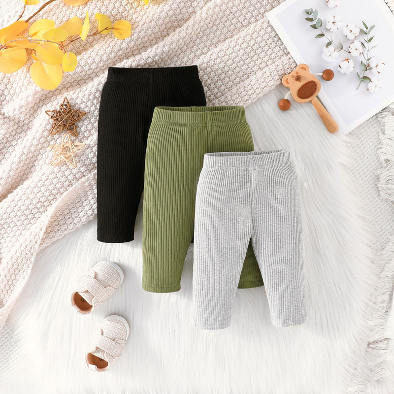 Mother&Kids Boys and girls baby pants three three-color combination casual pants set_voghion.com