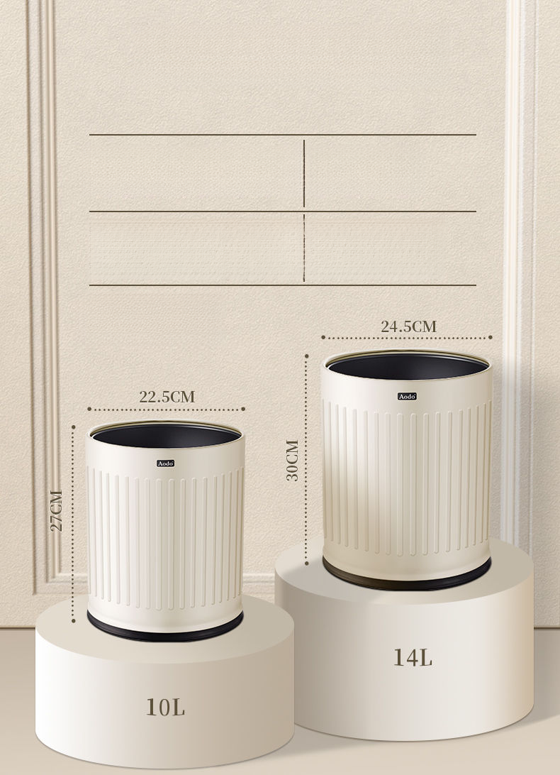 for Home Living Room Large Capacity Trash Can Ins Style High-Value High-End Kitchen Office Hotel Double Bin_voghion.com