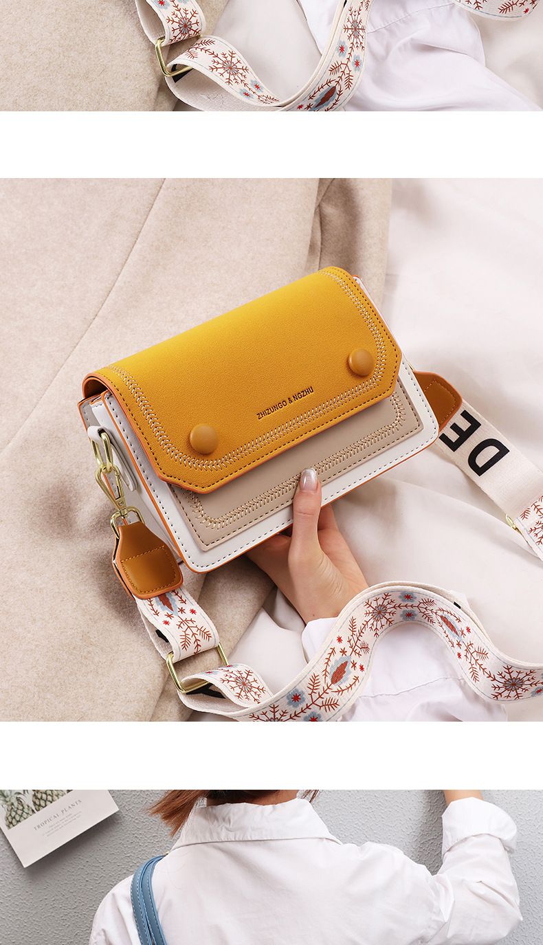 Valentine's Day gift small bag for women summer new fashion shoulder bag niche wide shoulder strap messenger bag_voghion.com