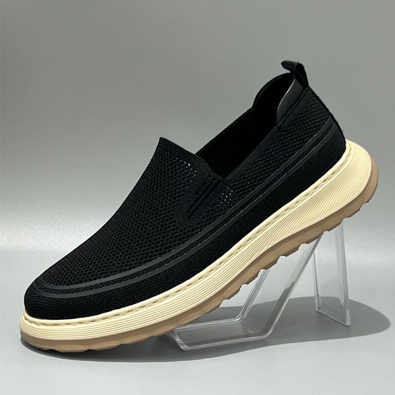 Summer New Breathable Lightweight Thin Casual Soft Sole Slip-On Deodorant Mesh Shoes Men_voghion.com
