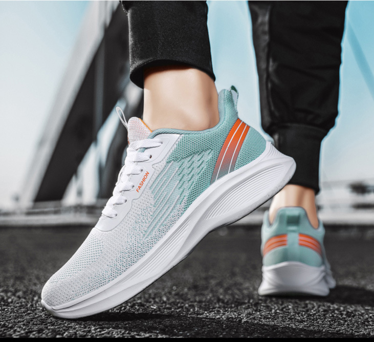 Mesh für den Sommer atmungsaktiv und leicht Herren große Größe 45, Fly Woven Mesh Oberfläche, Jugend Sportschuhe, Mitte_voghion.com