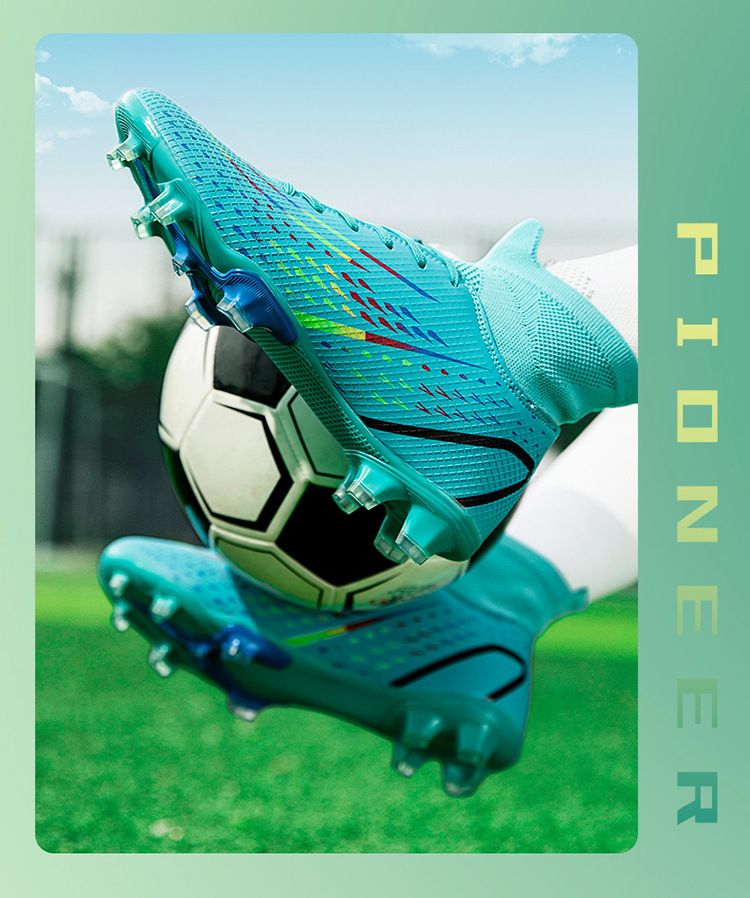 Nuove scarpe da calcio alte transfrontaliere per ragazzi e ragazze, unghie rotte in erba sintetica, scarpe da calcio in pelle per allenamento di competizione studentesca_voghion.com