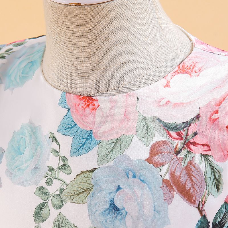 Abito per bambini, abito da principessa, fiocco in tessuto stampato, passerella per bambina, abito da sera per esibizioni di pianoforte_voghion.com