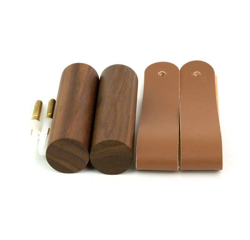 Háček z masivního dřeva, bukového ořechového dřeva, samolepicí háček, děrovač, háček na kabáty, nástěnný, kreativní kožený nástěnný háček na kabáty_voghion.com