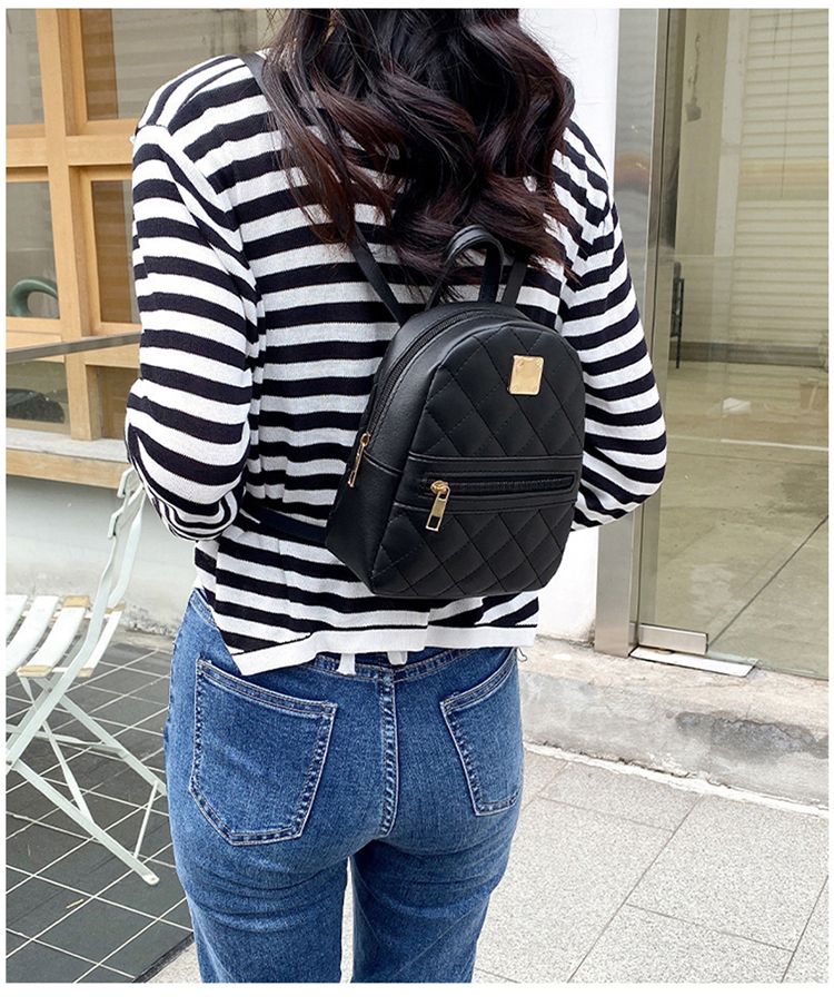 Bolso bandolera de hombro con estampado de cuadros rombos, de gran capacidad, informal, para teléfono móvil, para mujer_voghion.com