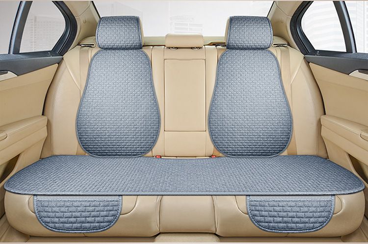 Linnen autostoelkussen Four Seasons General Seat Square kussen Eendelige rugleuning Driedelige set van vijf sets_voghion.com