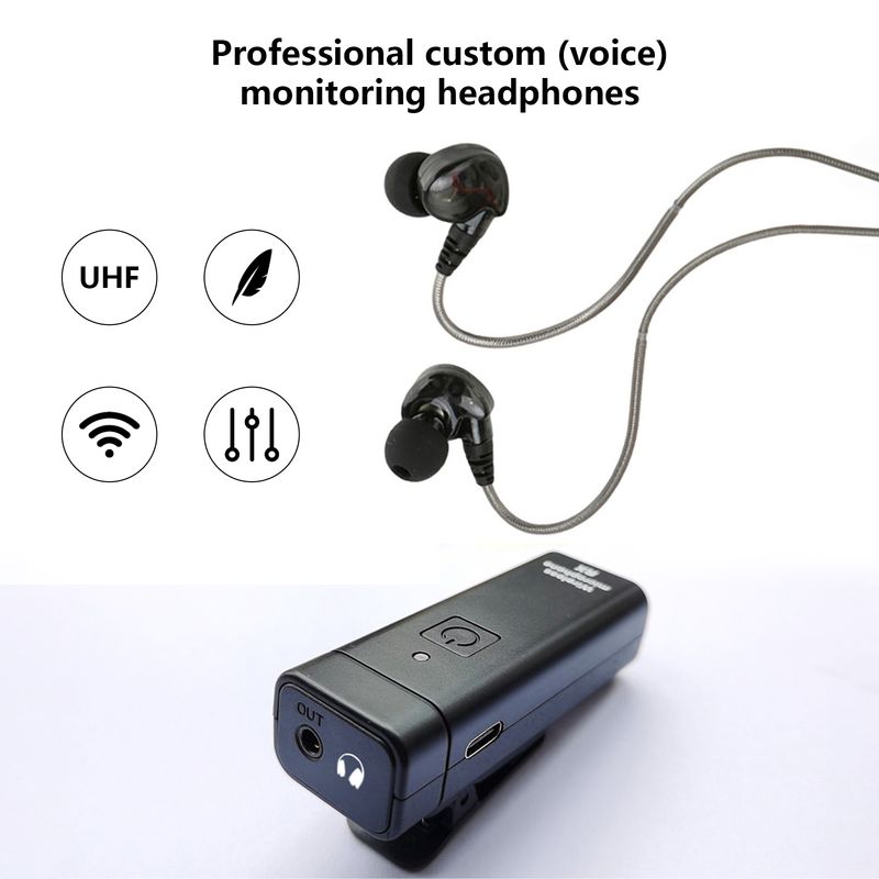 UHF Wireless In-Ear-Monitor-System Professionelle digitale Bühne Broadcast Soundkarte Outdoor Transmitt Receiv für_voghion.com