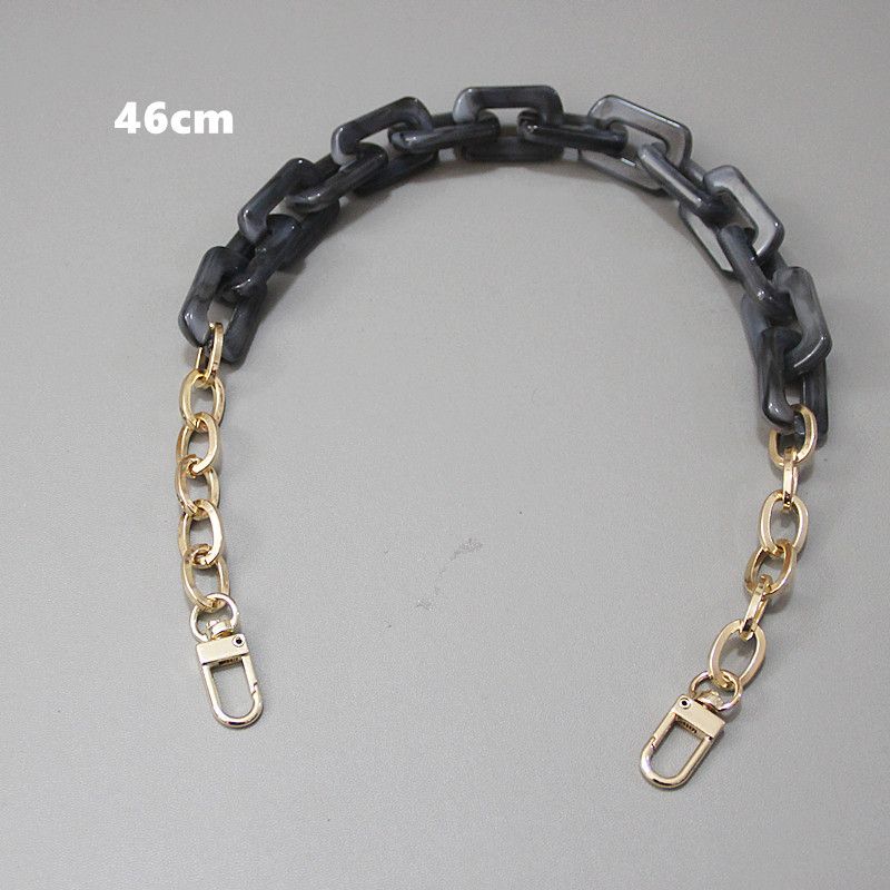 Damen Neue vielseitige Mode Acryl handgefertigte Kette Tasche Metall Zubehör einzelne Schultergurt_voghion.com